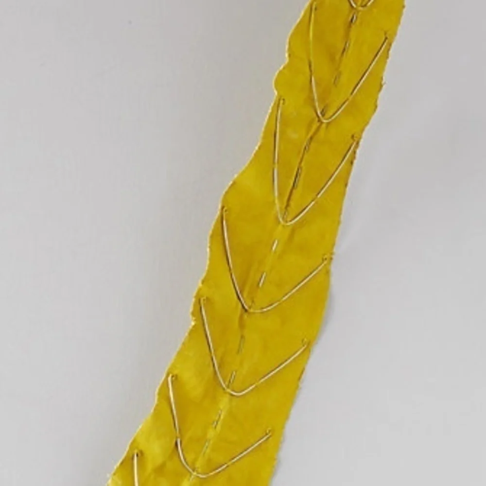 Anthropologie Canvas Yellow  Cala Lily Leaf